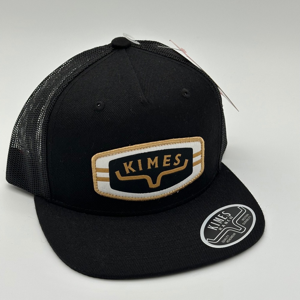 New Kimes Ranch Men Craftsman Trucker Hat Black Mesh Snapback Western Patch Gift